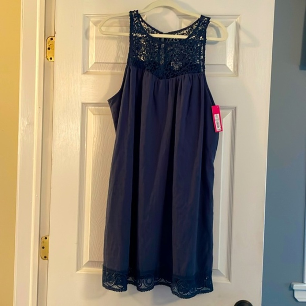 NEW Xhilaration Navy Blue with Crochet Dress